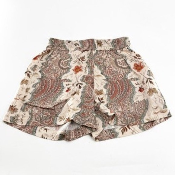 All Saints Paisley Print Layered Ruffle Shorts Womens US 2 - Picture 3 of 6